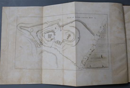 DOVER: Darell, William - The History of Dover Castle, 4to, half calf, with folding plan and 8 plates,